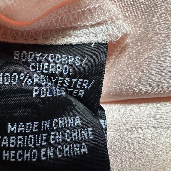 Jill Jill Stuart Jumpsuit |  Blush Satin | Sz 8 | Wide leg | rose | Open Back - Picture 4 of 10